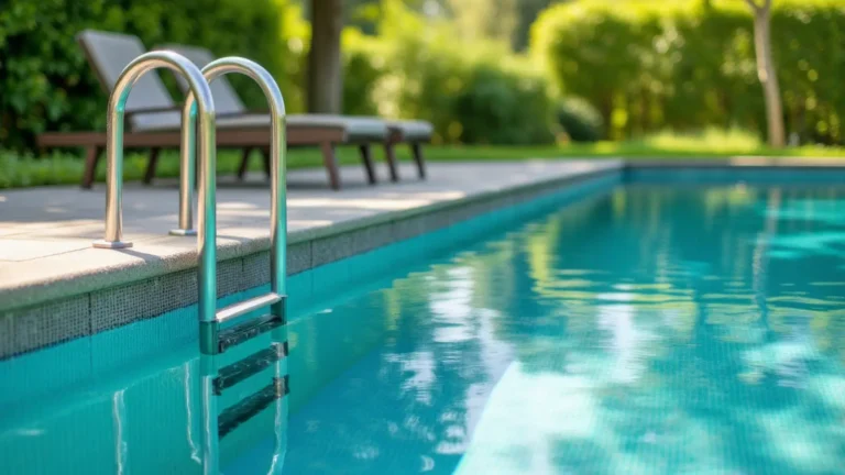Mantenimiento de piscina en invierno: guía completa para evitar sorpresas en primavera Piscina en jardín de estilo mediterráneo en perfecto estado de mantenimiento